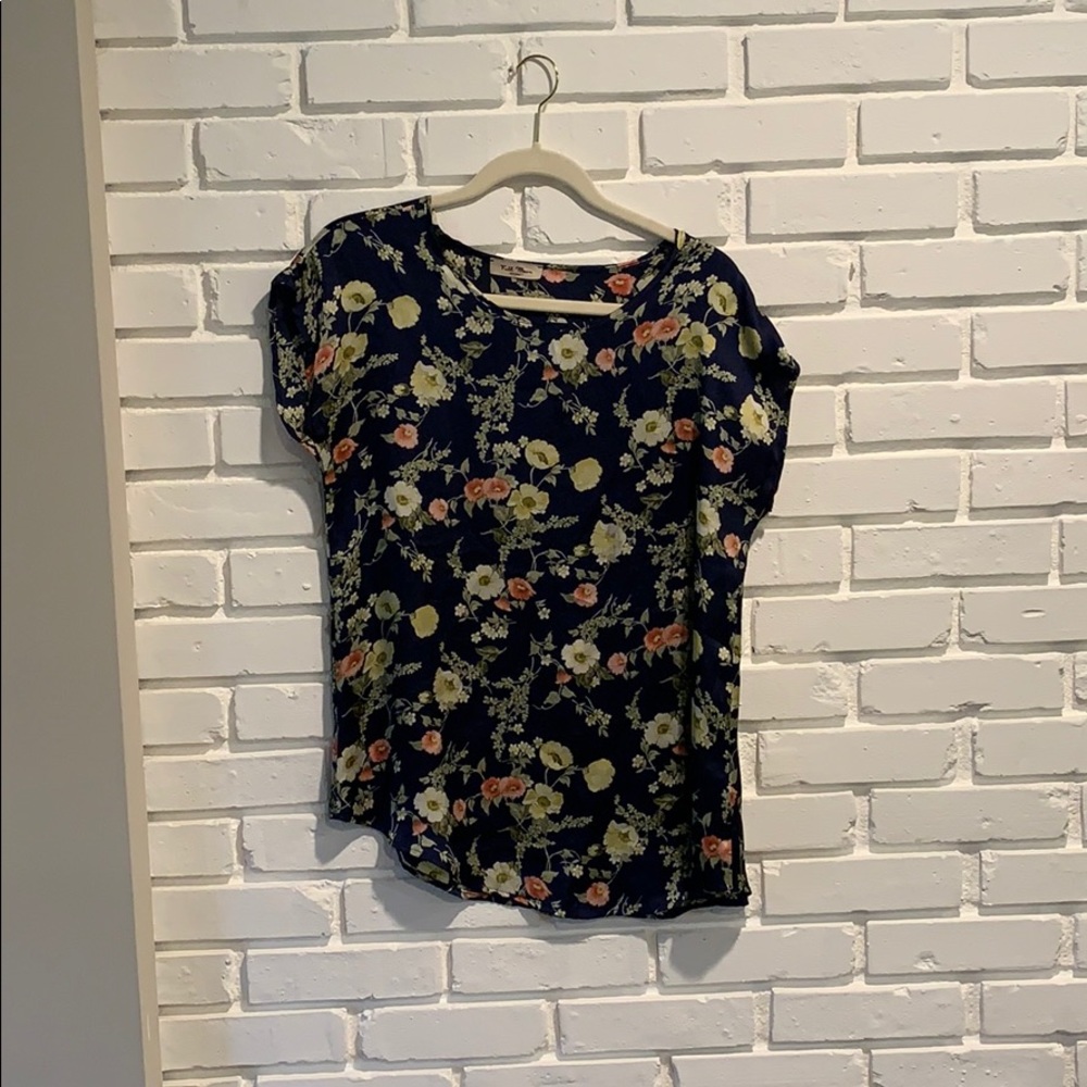 Silky floral maternity top